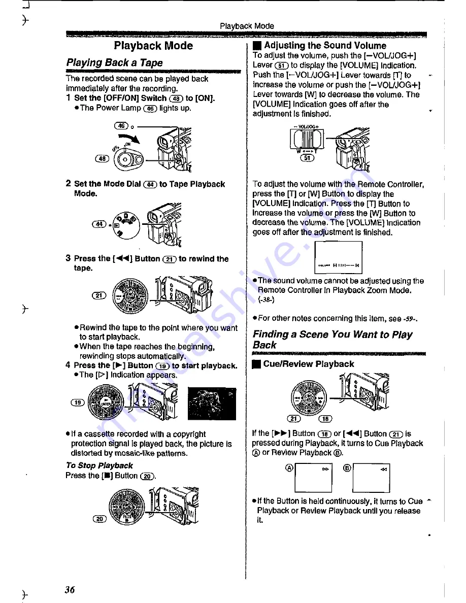 Panasonic NV-GS400 Operating Instructions Manual Download Page 36