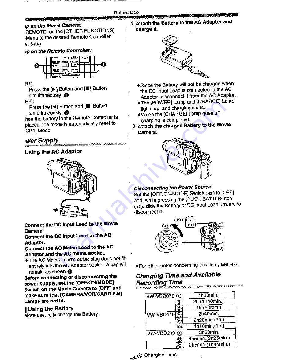 Panasonic NV-GS50 Operating Instructions Manual Download Page 7