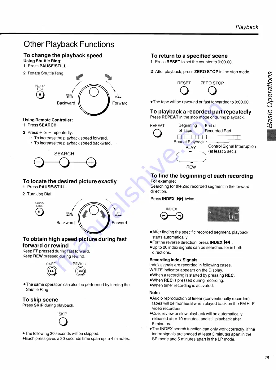 Panasonic NV-HD100A Operating Instructions Manual Download Page 15