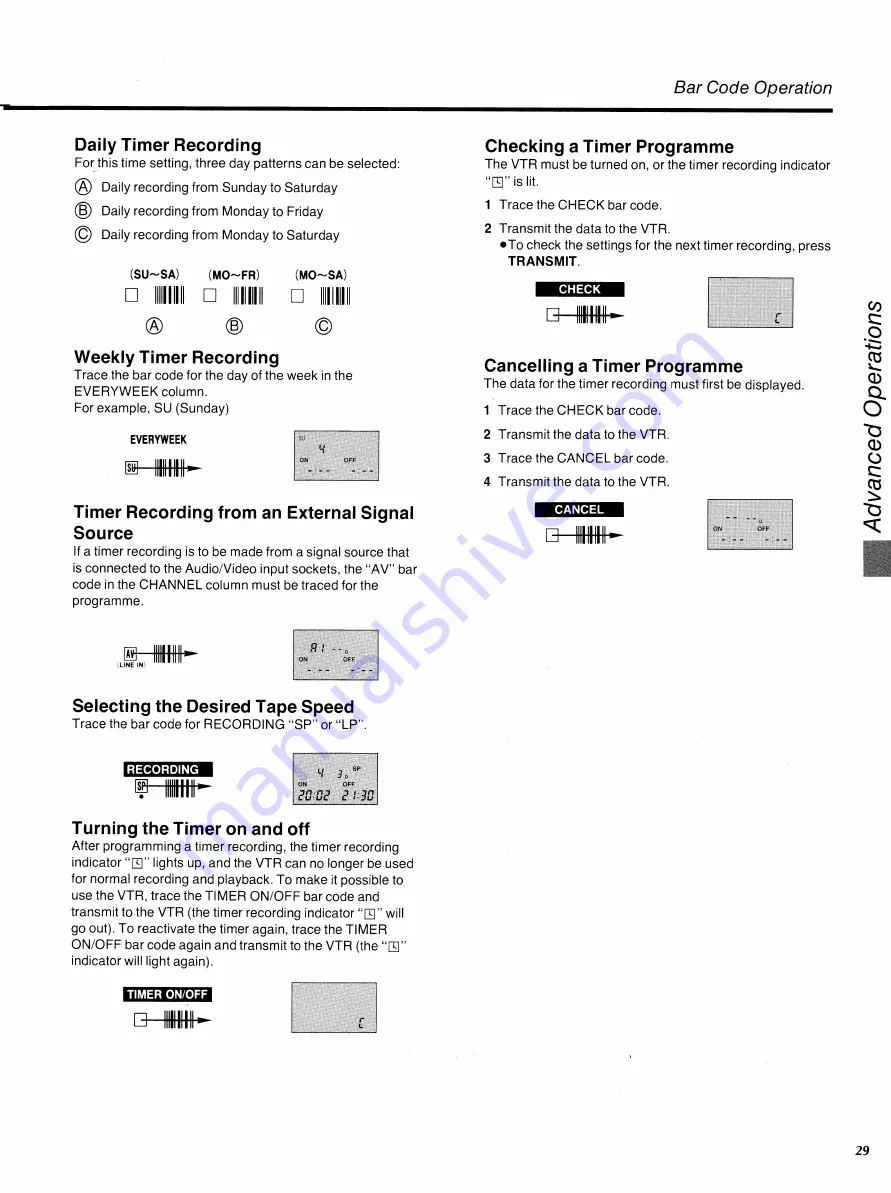 Panasonic NV-HD100A Operating Instructions Manual Download Page 29