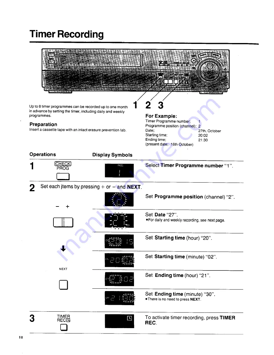 Panasonic NV-HD100EA Operating Instructions Manual Download Page 18