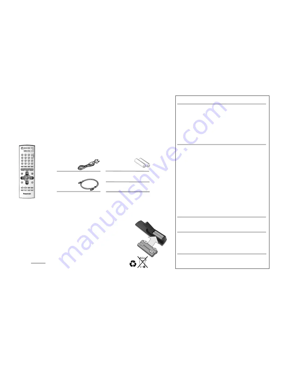 Panasonic NV-HV51 Series Operating Instructions Manual Download Page 2