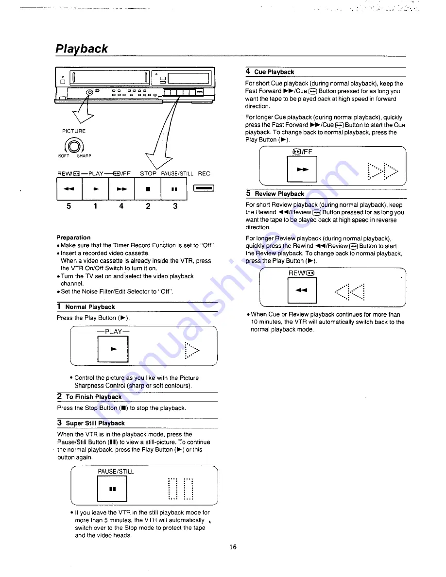 Panasonic NV-J11 Series Operating Instructions Manual Download Page 16