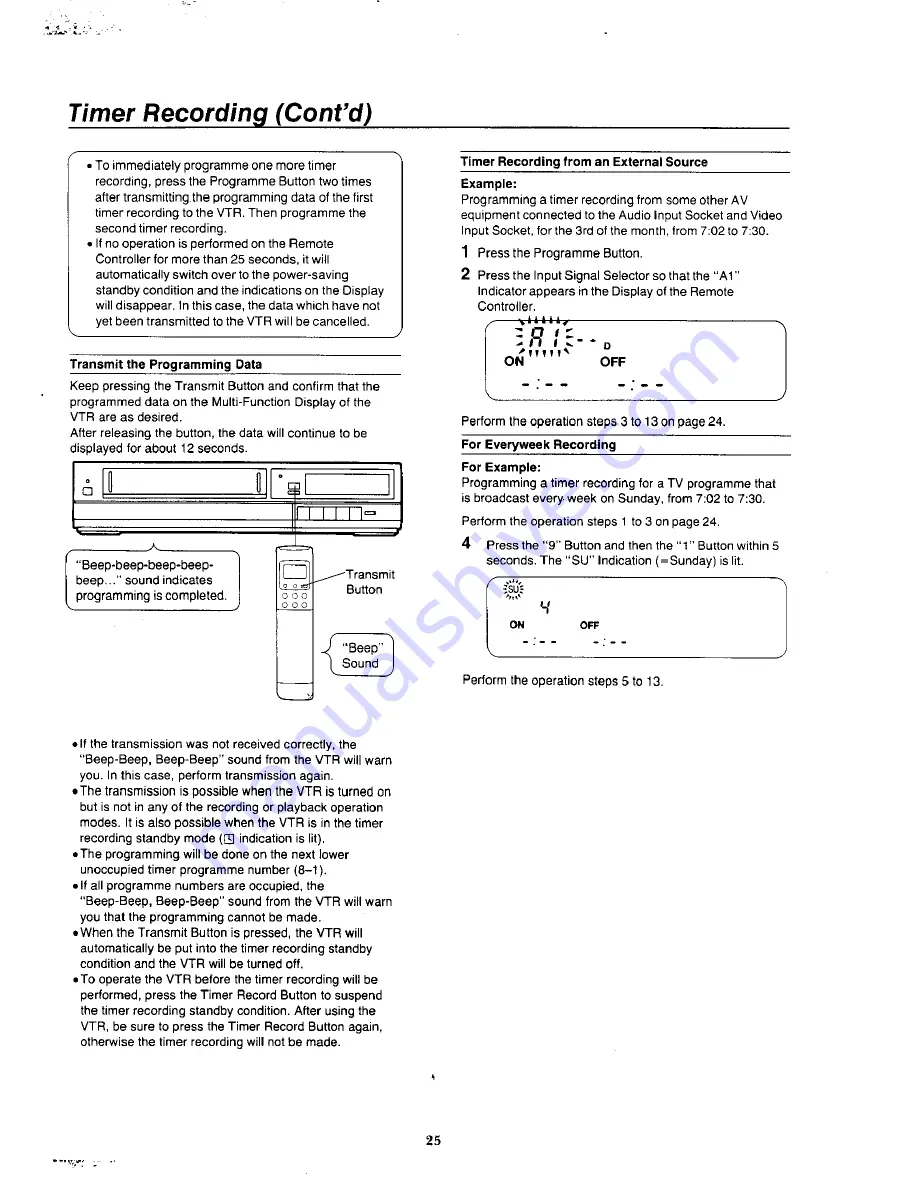 Panasonic NV-J11 Series Operating Instructions Manual Download Page 25