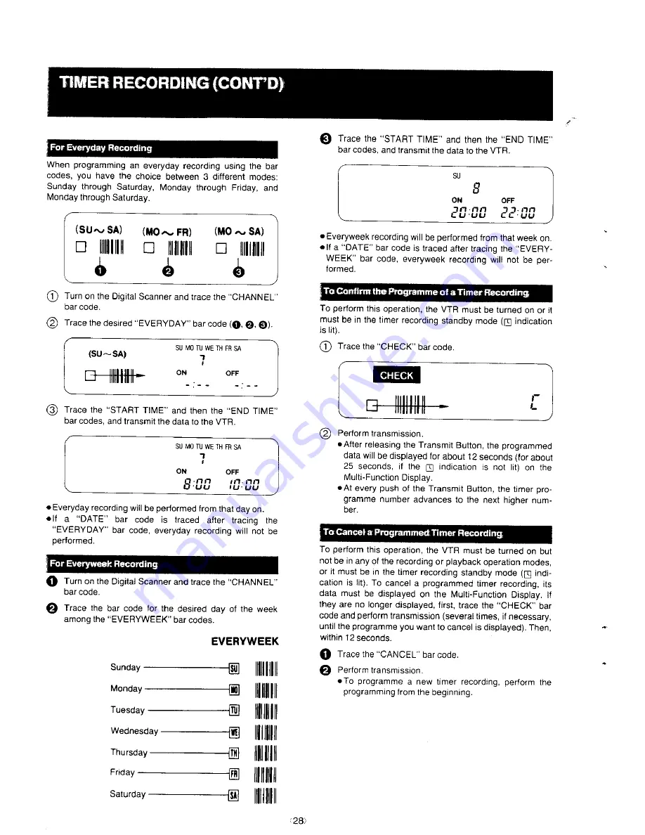 Panasonic NV-L25 Series Operating Instructions Manual Download Page 28