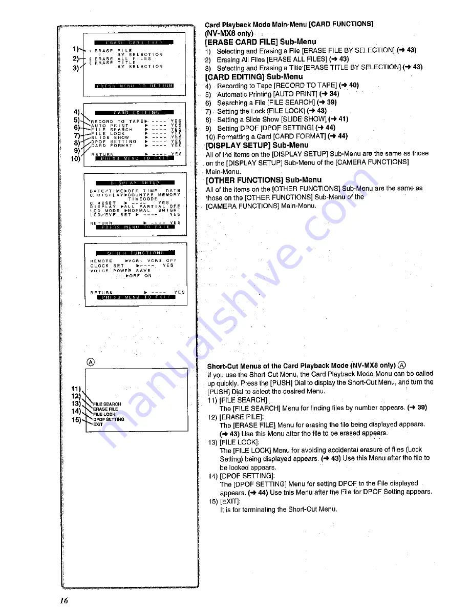 Panasonic NV MX 2 B Operating Instructions Manual Download Page 16