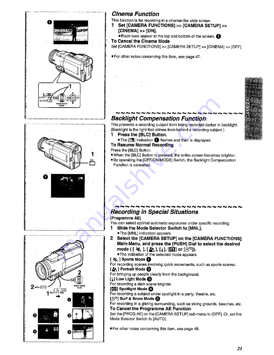 Panasonic NV MX 2 B Operating Instructions Manual Download Page 21