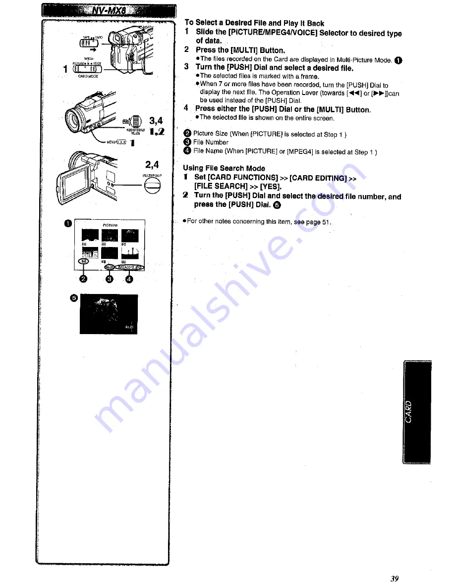 Panasonic NV MX 2 B Operating Instructions Manual Download Page 39