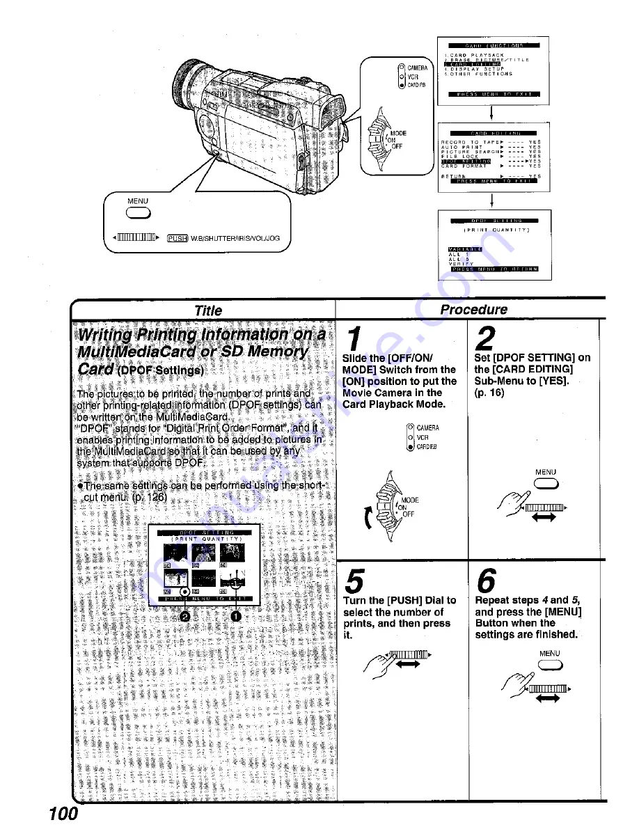 Panasonic NV MX 5 B Скачать руководство пользователя страница 100