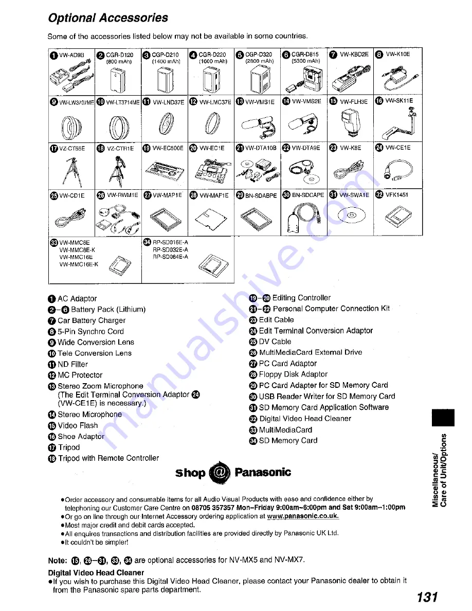 Panasonic NV MX 5 B Скачать руководство пользователя страница 131