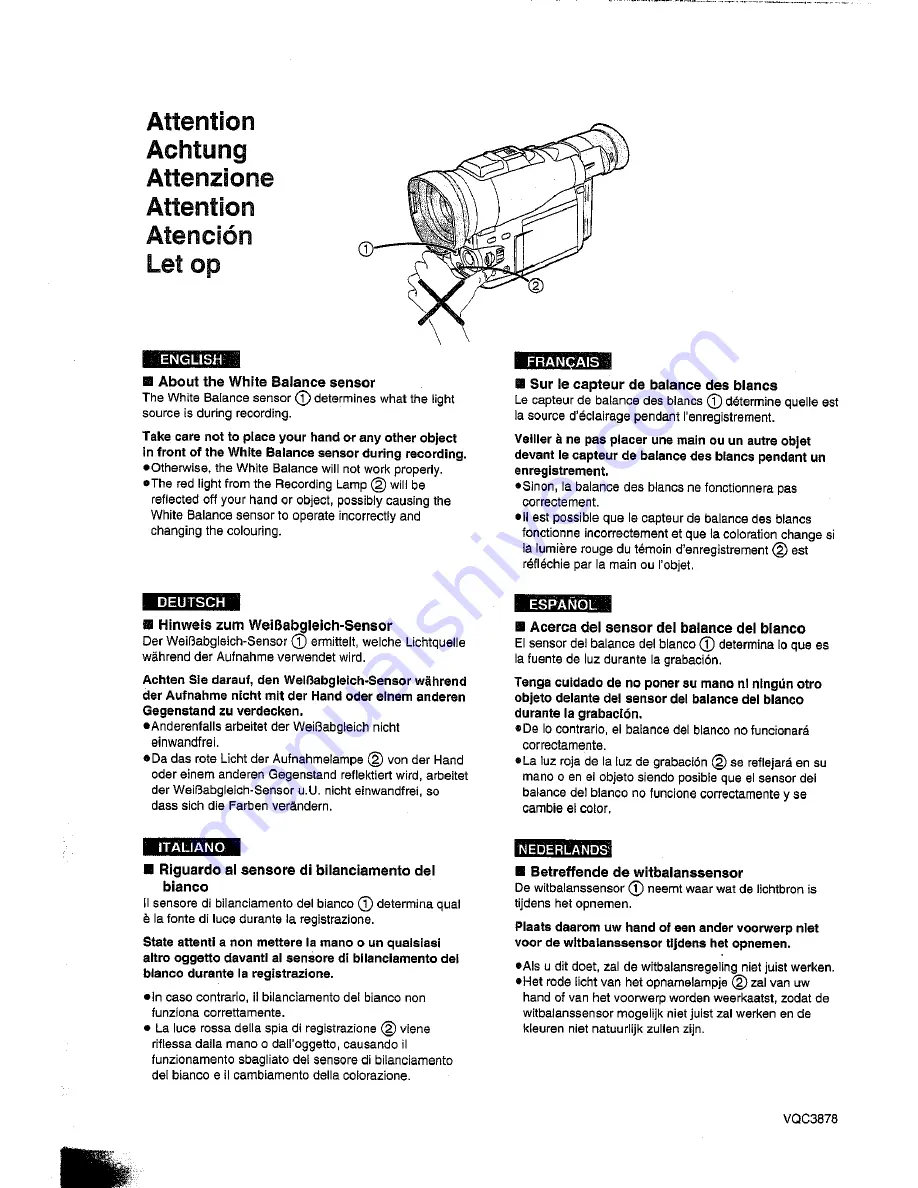 Panasonic NV-MX300A Operating Instructions Manual Download Page 136