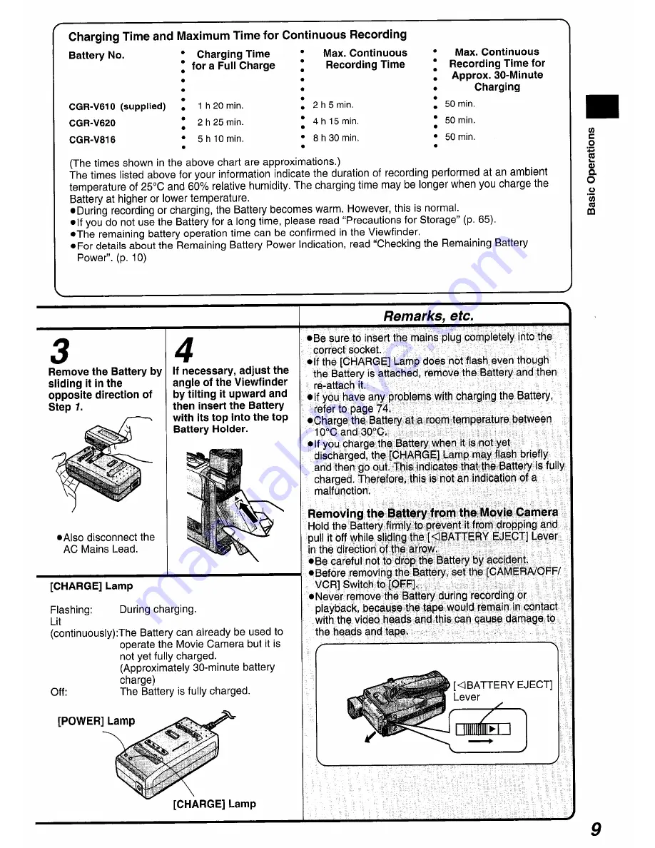 Panasonic NV-RS7B Operating Instructions Manual Download Page 9