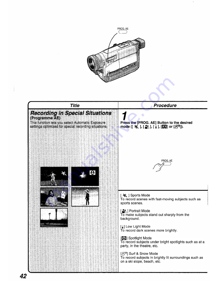 Panasonic NV-RS7B Operating Instructions Manual Download Page 42