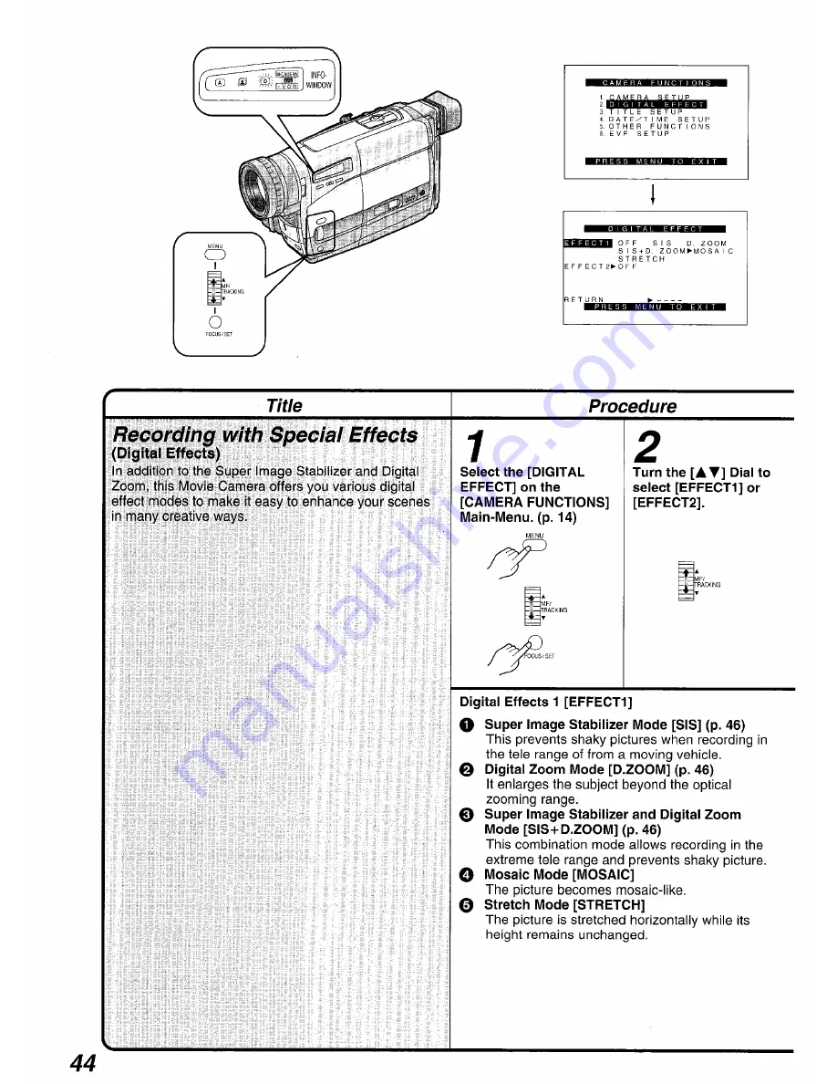 Panasonic NV-RS7B Operating Instructions Manual Download Page 44