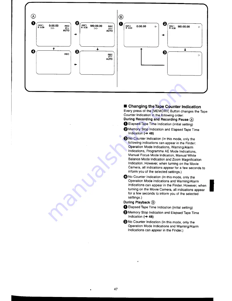 Panasonic NV-RX11A Operating Instructions Manual Download Page 46