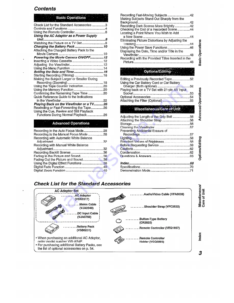 Panasonic NV-RX21B Operating Instructions Manual Download Page 3