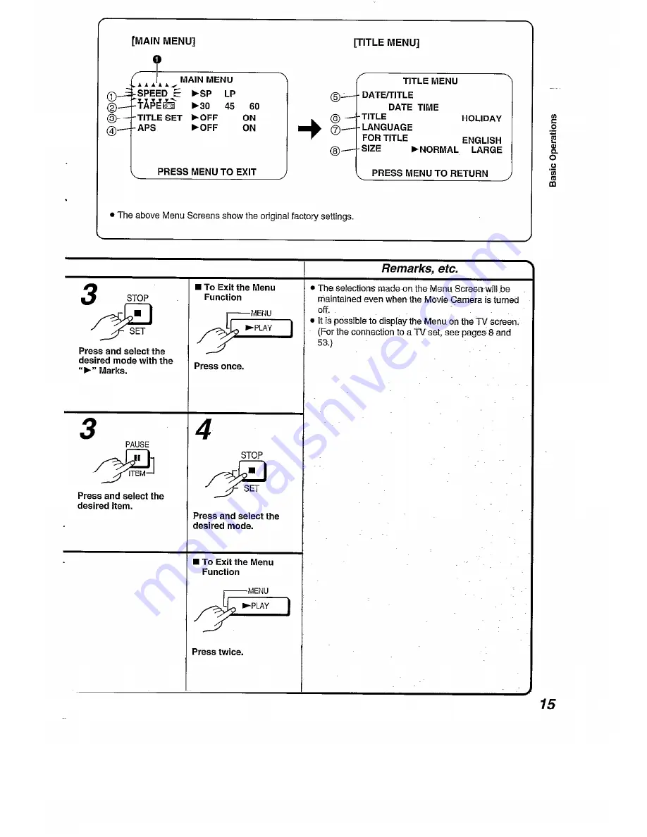 Panasonic NV-RX21B Operating Instructions Manual Download Page 15