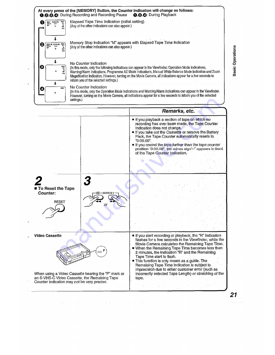 Panasonic NV-RX21B Operating Instructions Manual Download Page 21