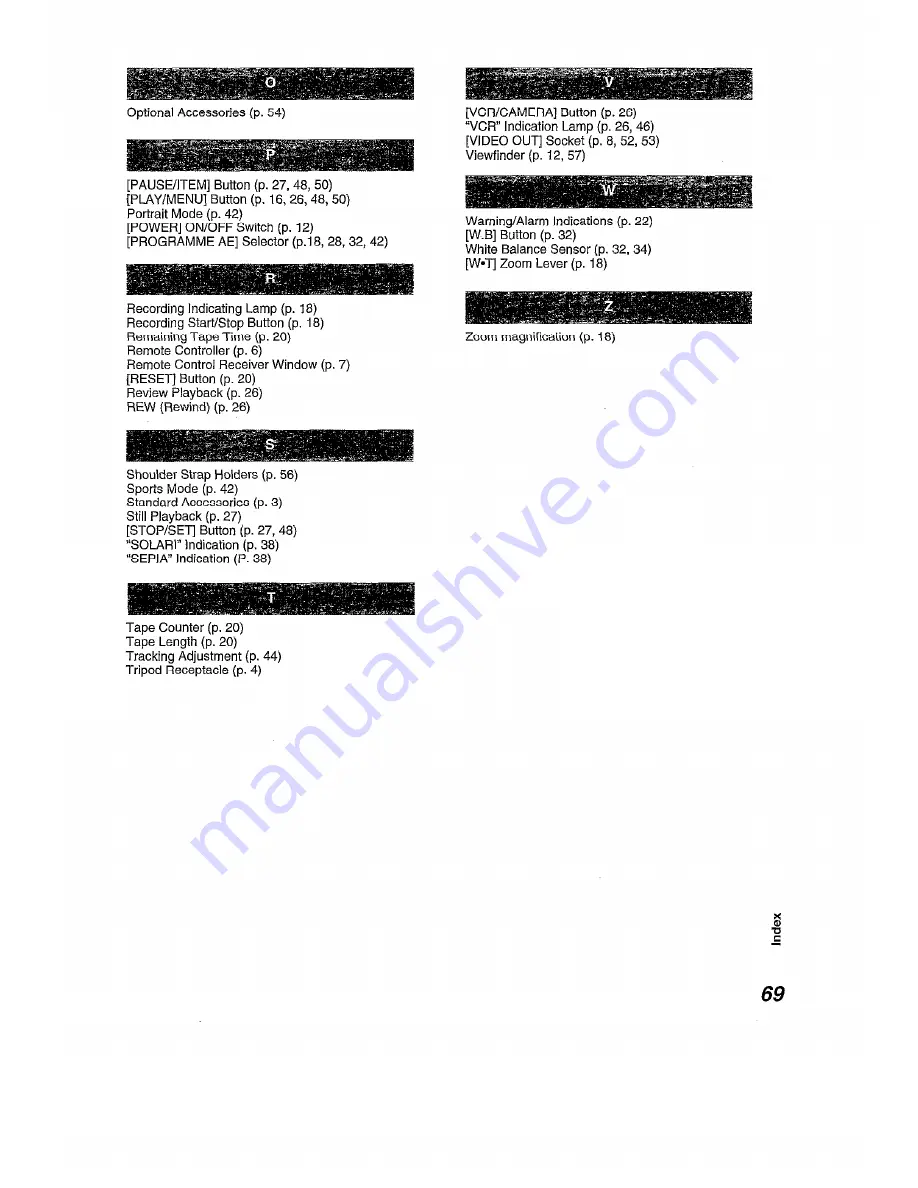 Panasonic NV-RX21B Operating Instructions Manual Download Page 69