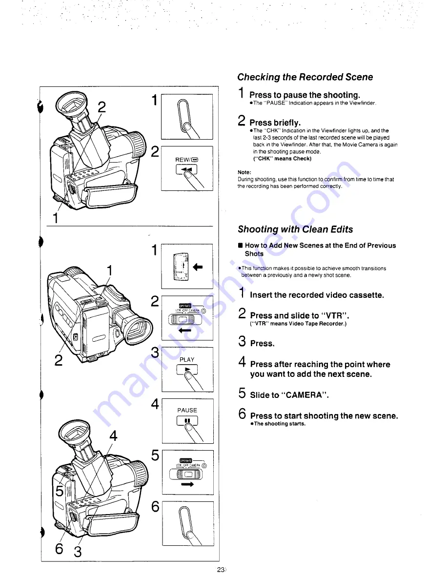 Panasonic NV-S8A Operating Instructions Manual Download Page 23