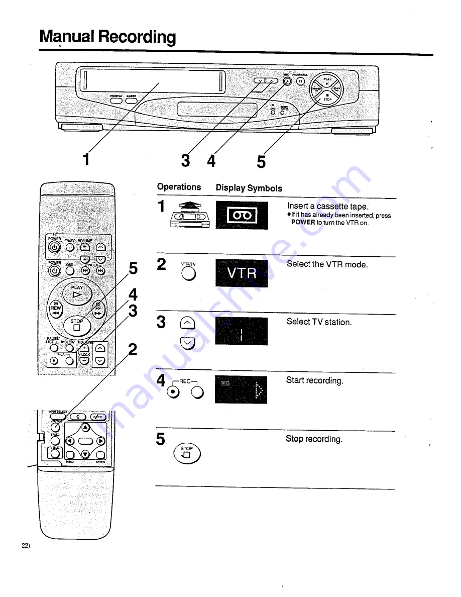 Panasonic NV-SD400 Series Скачать руководство пользователя страница 22