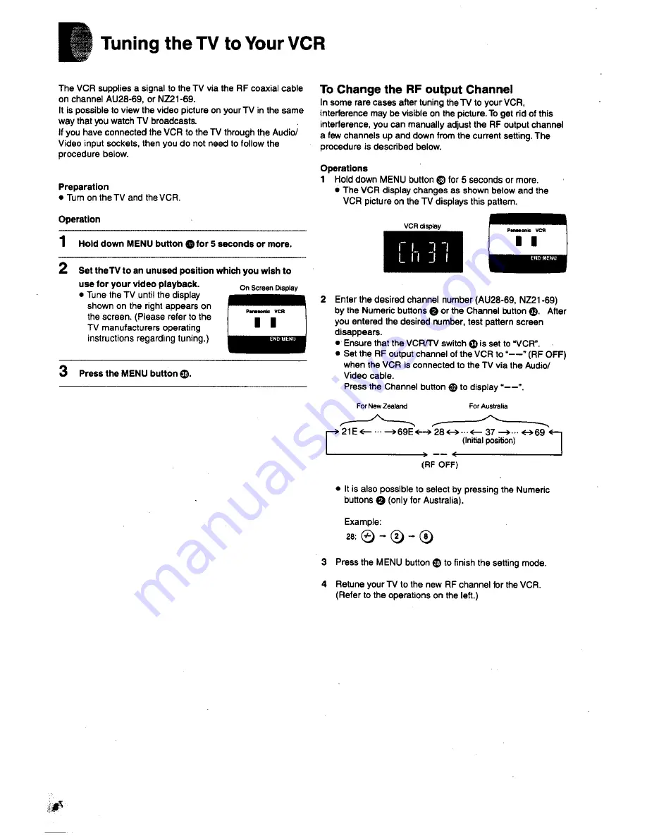 Panasonic nv-sj400 Operating Instructions Manual Download Page 8