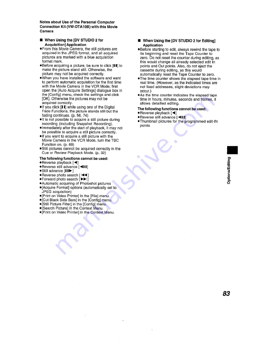 Panasonic NV-VS7B Operating Instructions Manual Download Page 83