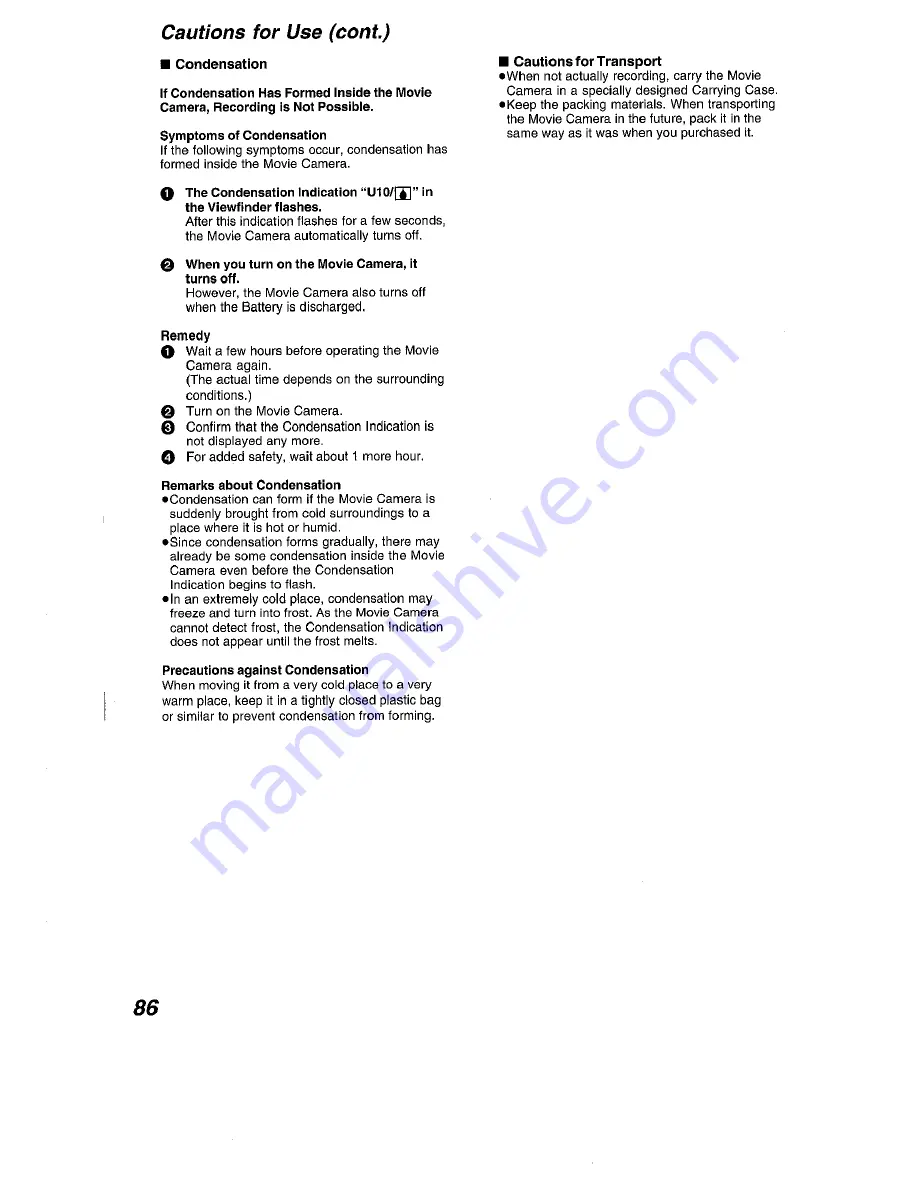 Panasonic NV-VS7B Operating Instructions Manual Download Page 86