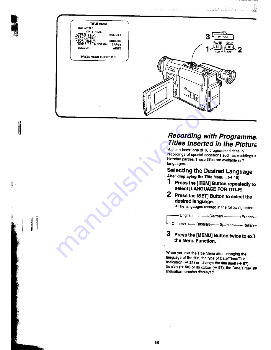 Panasonic NV-VX22A Operating Instructions Manual Download Page 56