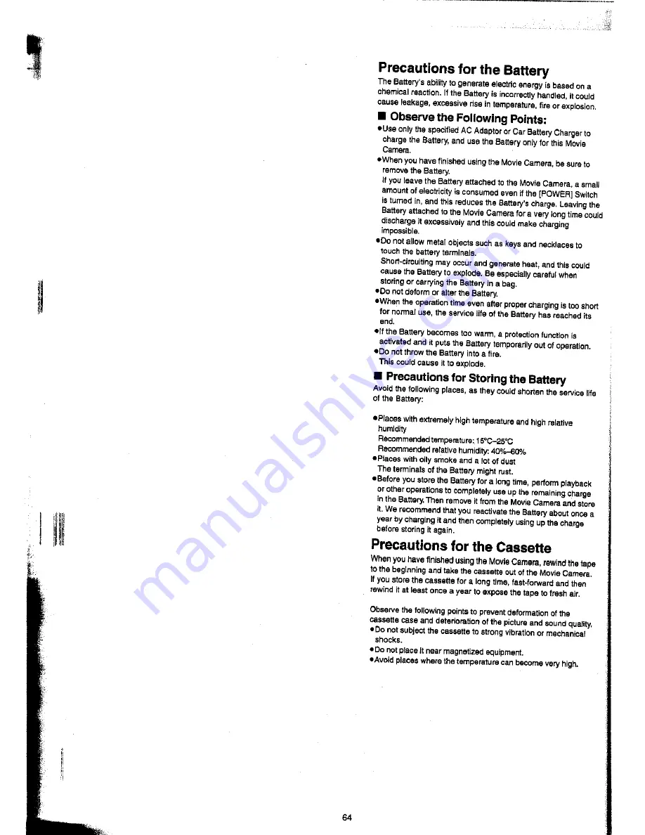 Panasonic NV-VX22A Operating Instructions Manual Download Page 64