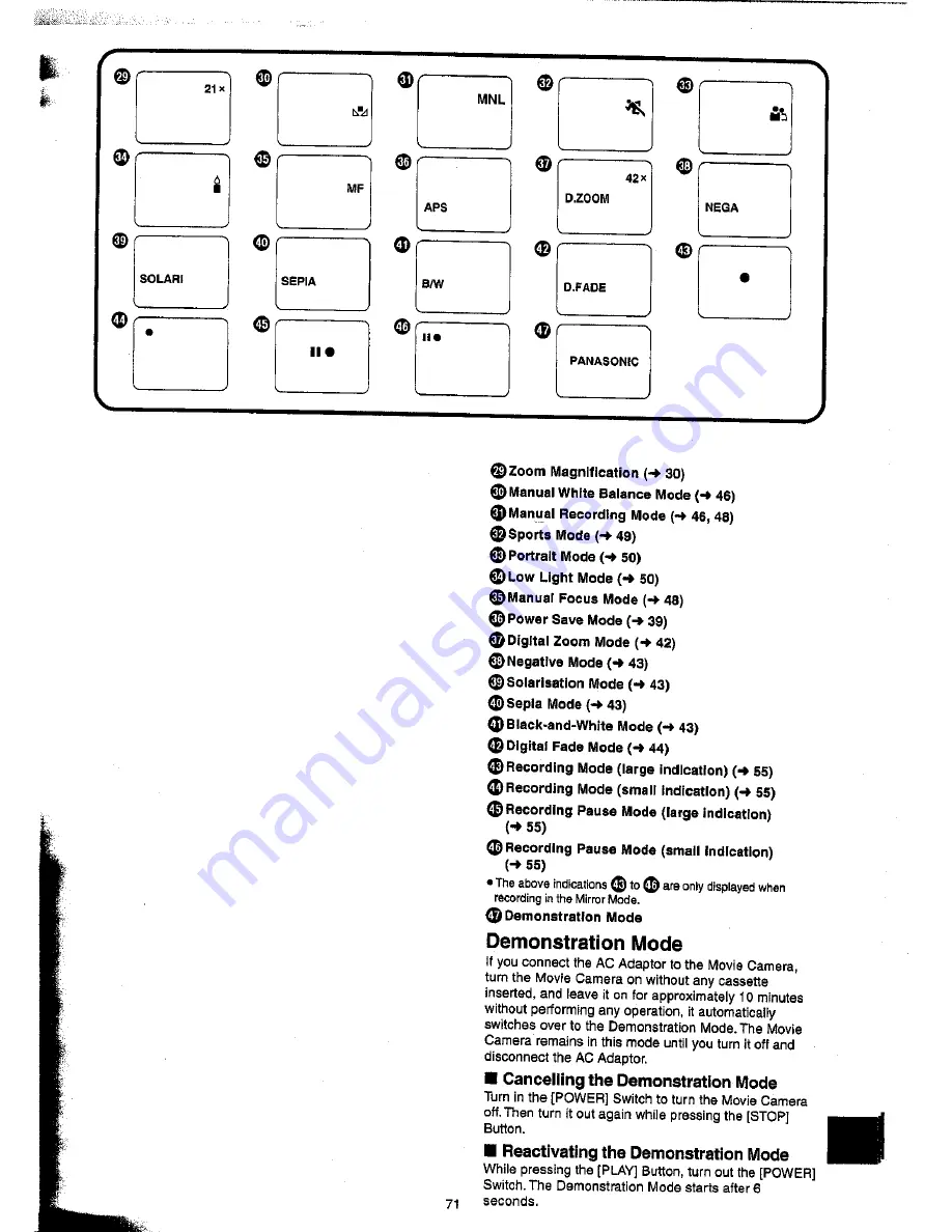 Panasonic NV-VX22A Operating Instructions Manual Download Page 71