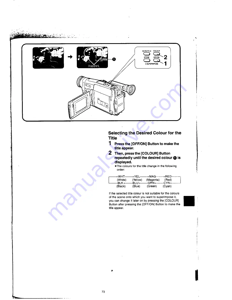 Panasonic NV-VX77A Скачать руководство пользователя страница 73