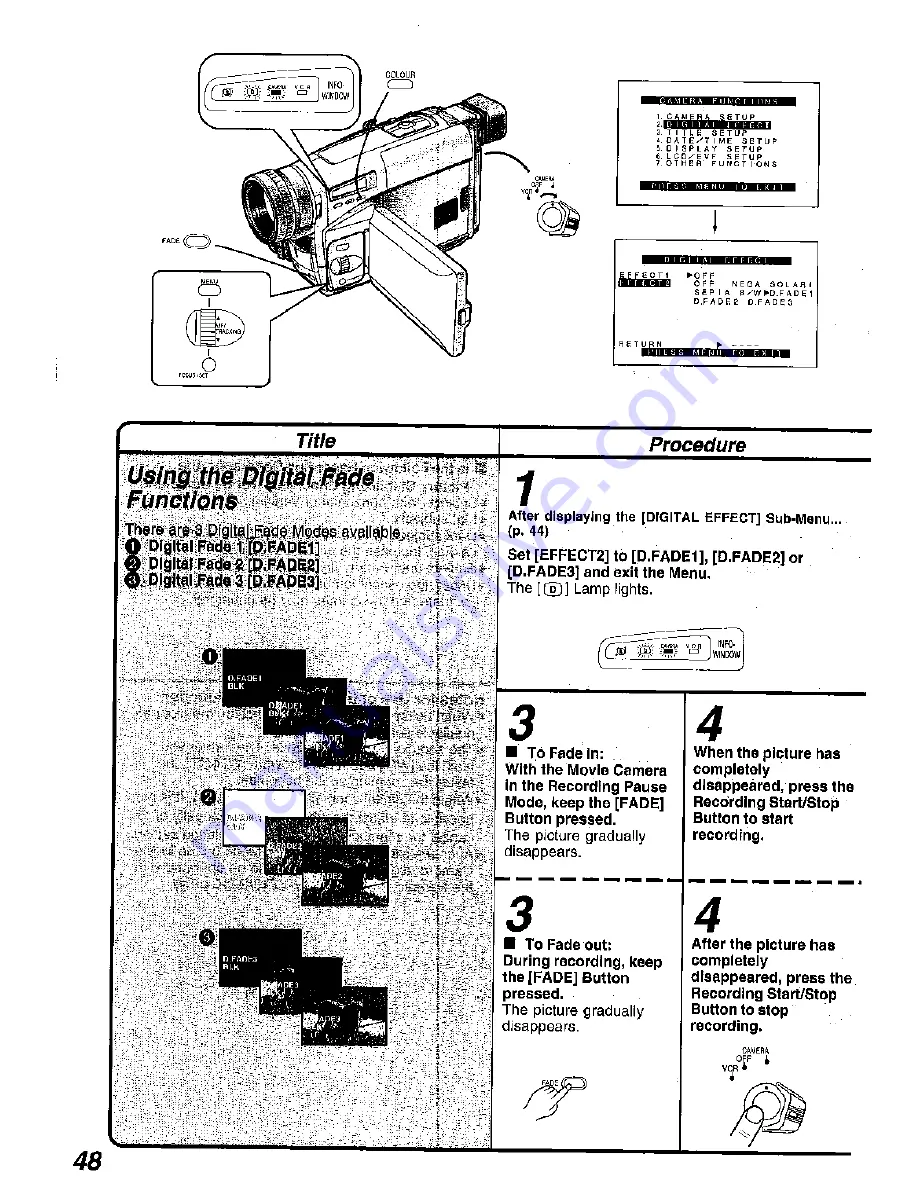 Panasonic NV-VZ9B Operating Instructions Manual Download Page 48