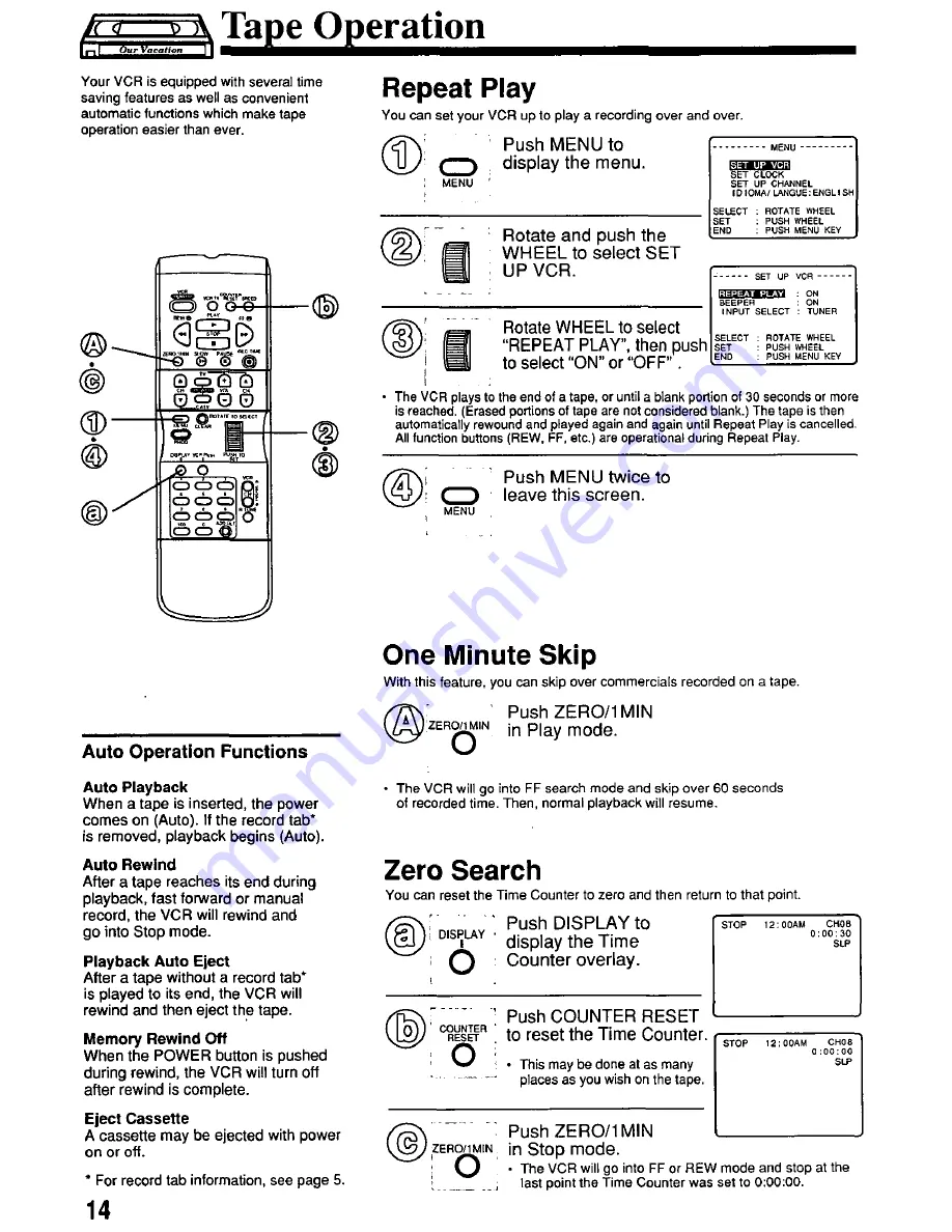 Panasonic Omnivision PV-4611 Operating Instructions Manual Download Page 14