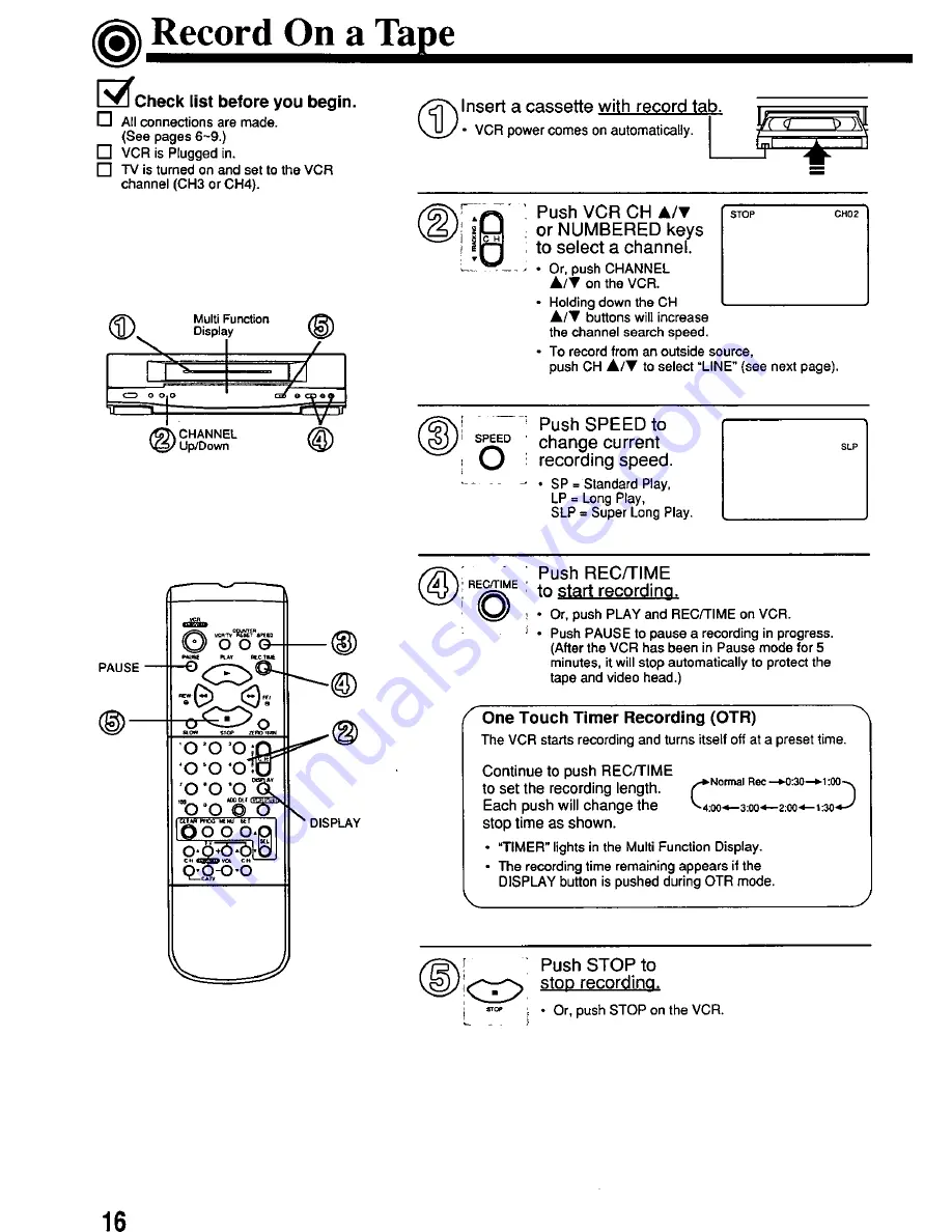 Panasonic Omnivision PV-4617 Скачать руководство пользователя страница 16