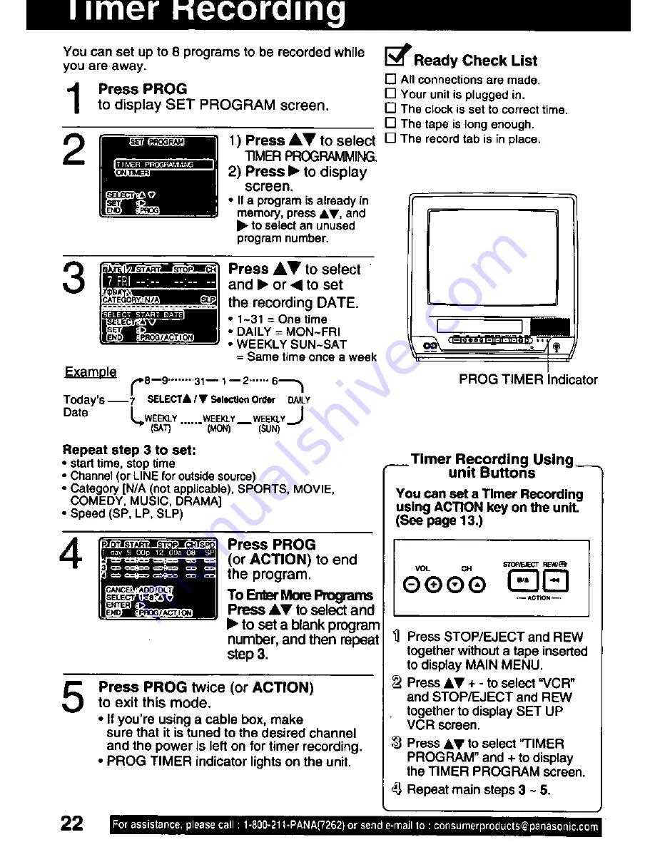 Panasonic Omnivision PV-C1321 Operating Manual Download Page 22