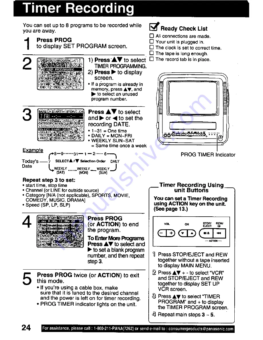 Panasonic Omnivision PV-C911 Operating Manual Download Page 24