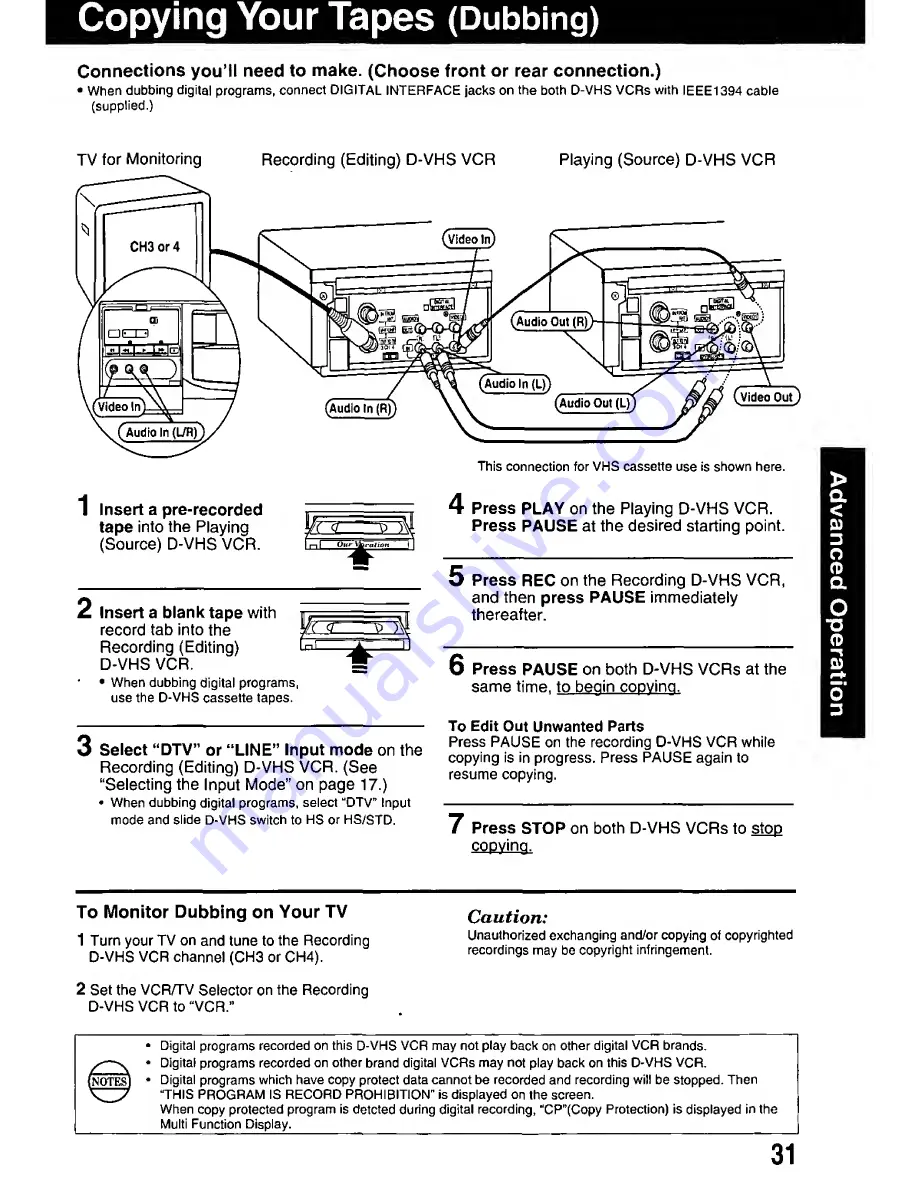 Panasonic Omnivision PV-HD1000 Basic Operation Download Page 31