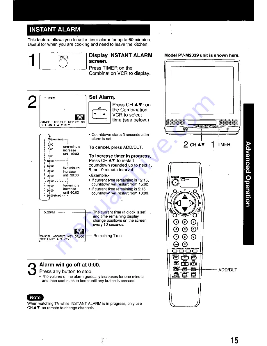 Panasonic OmniVision PV-M1339 User Manual Download Page 15