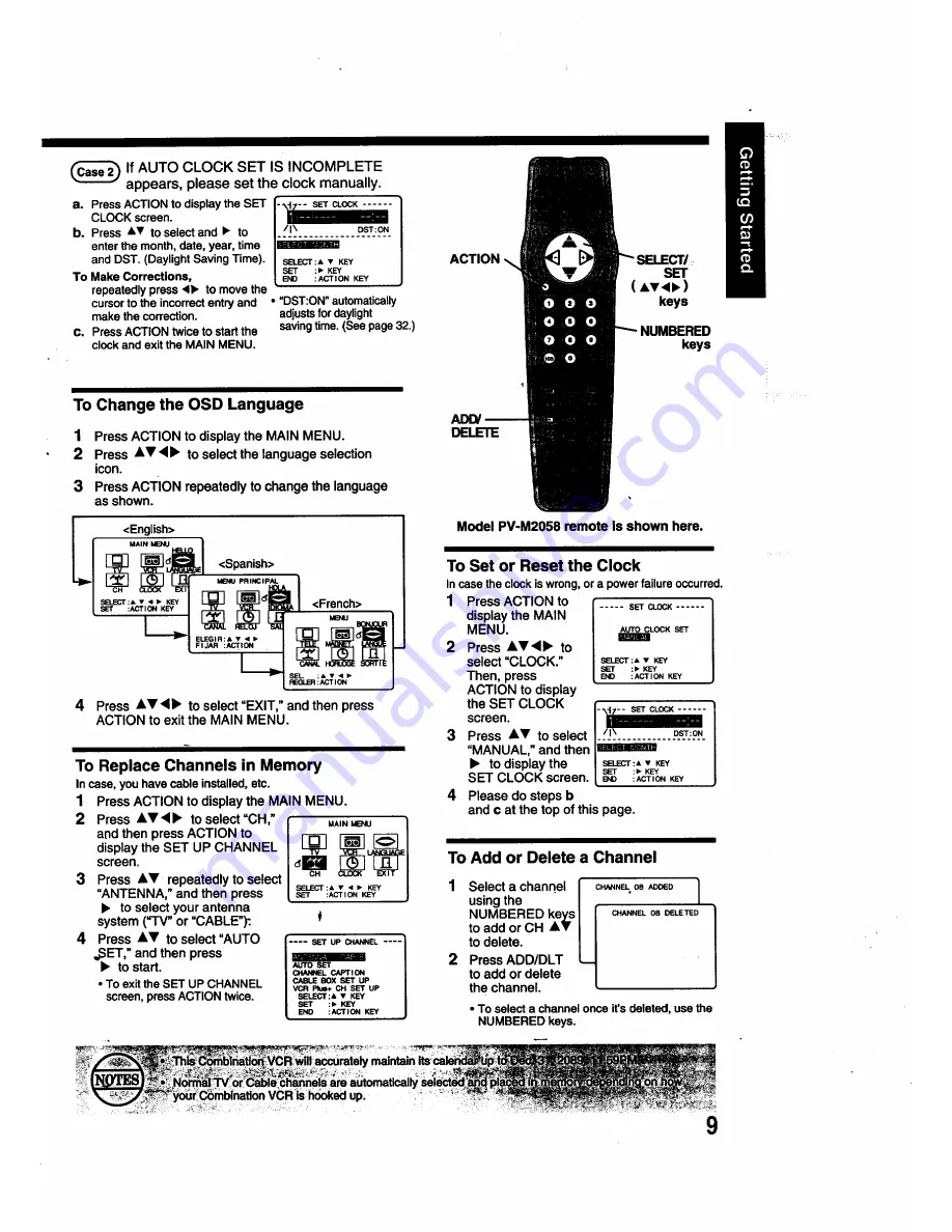 Panasonic OmniVision PV-M2048 Скачать руководство пользователя страница 9