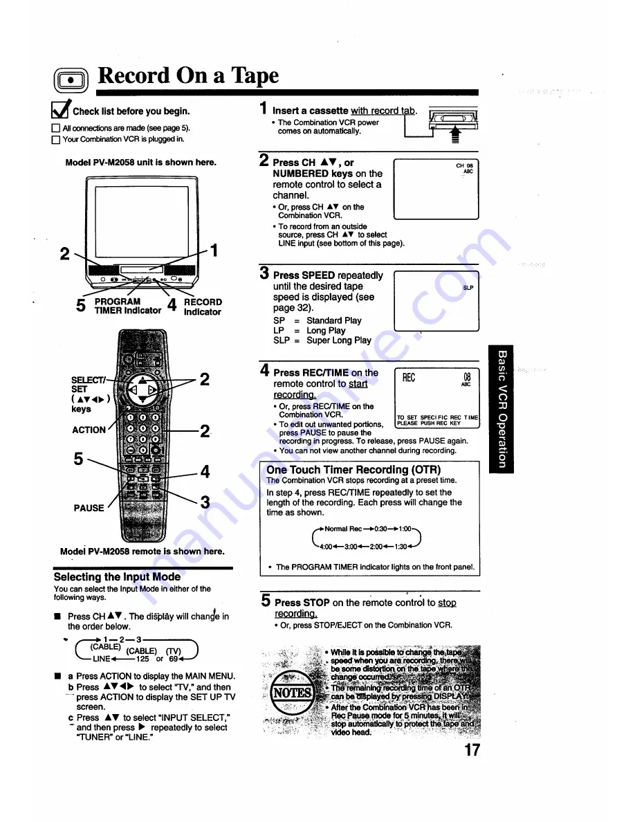 Panasonic OmniVision PV-M2048 Скачать руководство пользователя страница 17