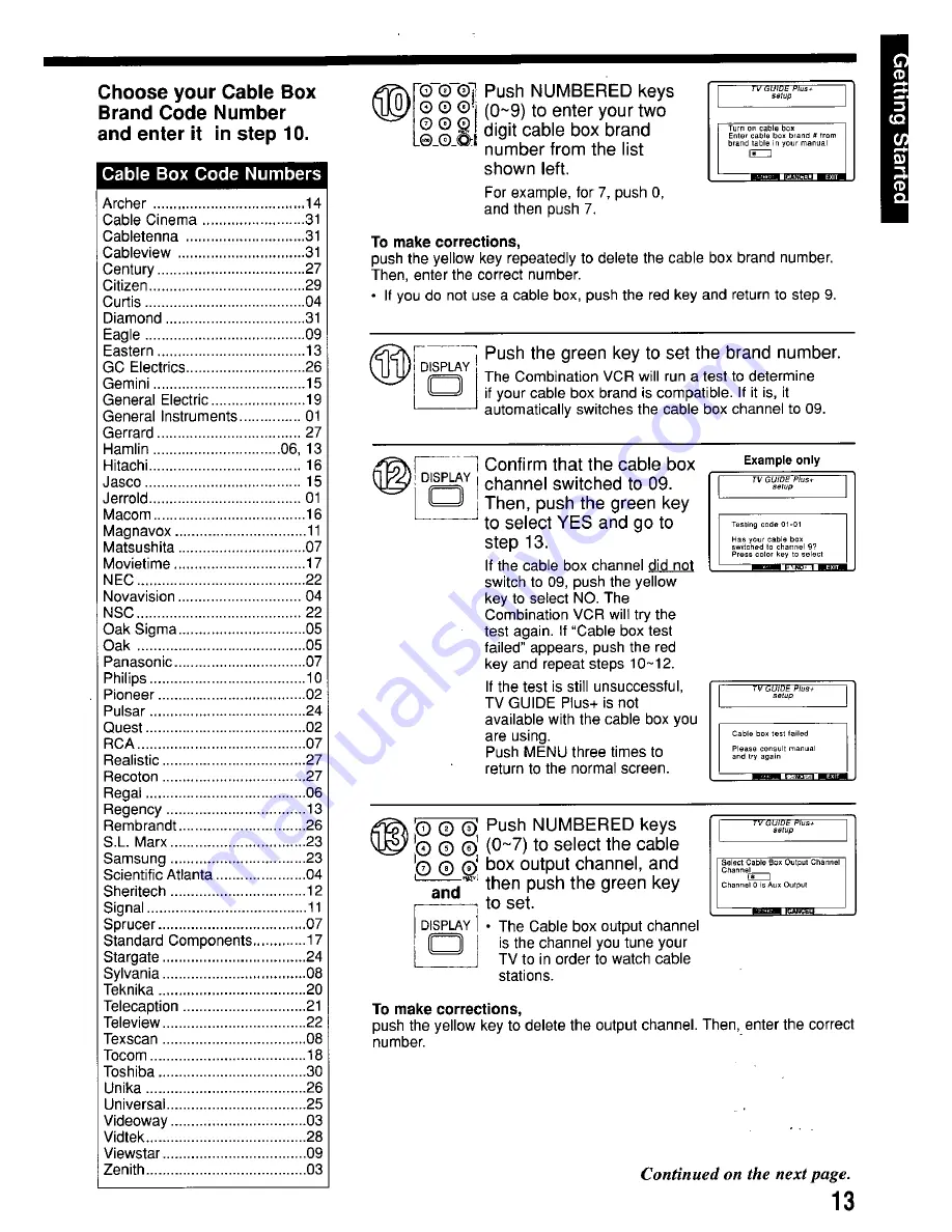 Panasonic OmniVision PV-M2057 User Manual Download Page 13