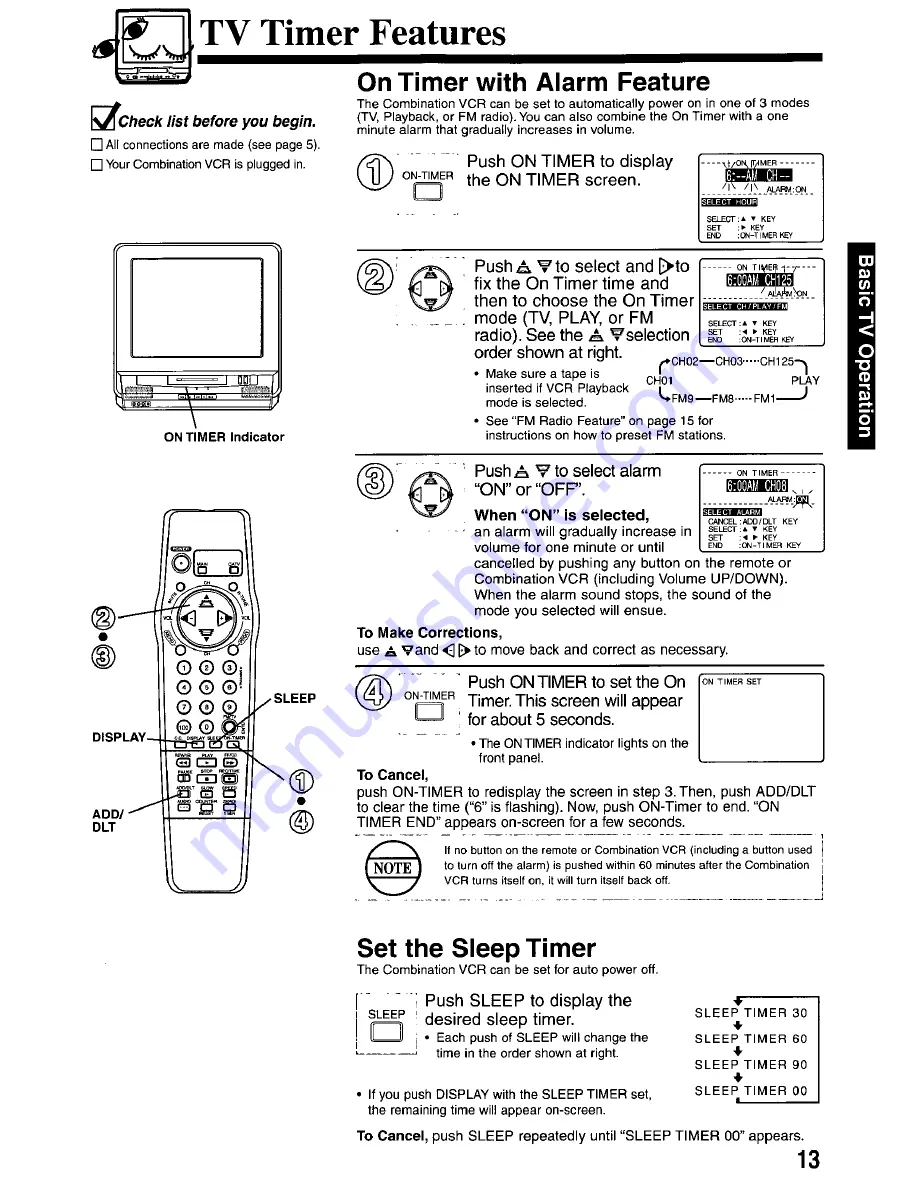 Panasonic OmniVision PV-M2767 Скачать руководство пользователя страница 13