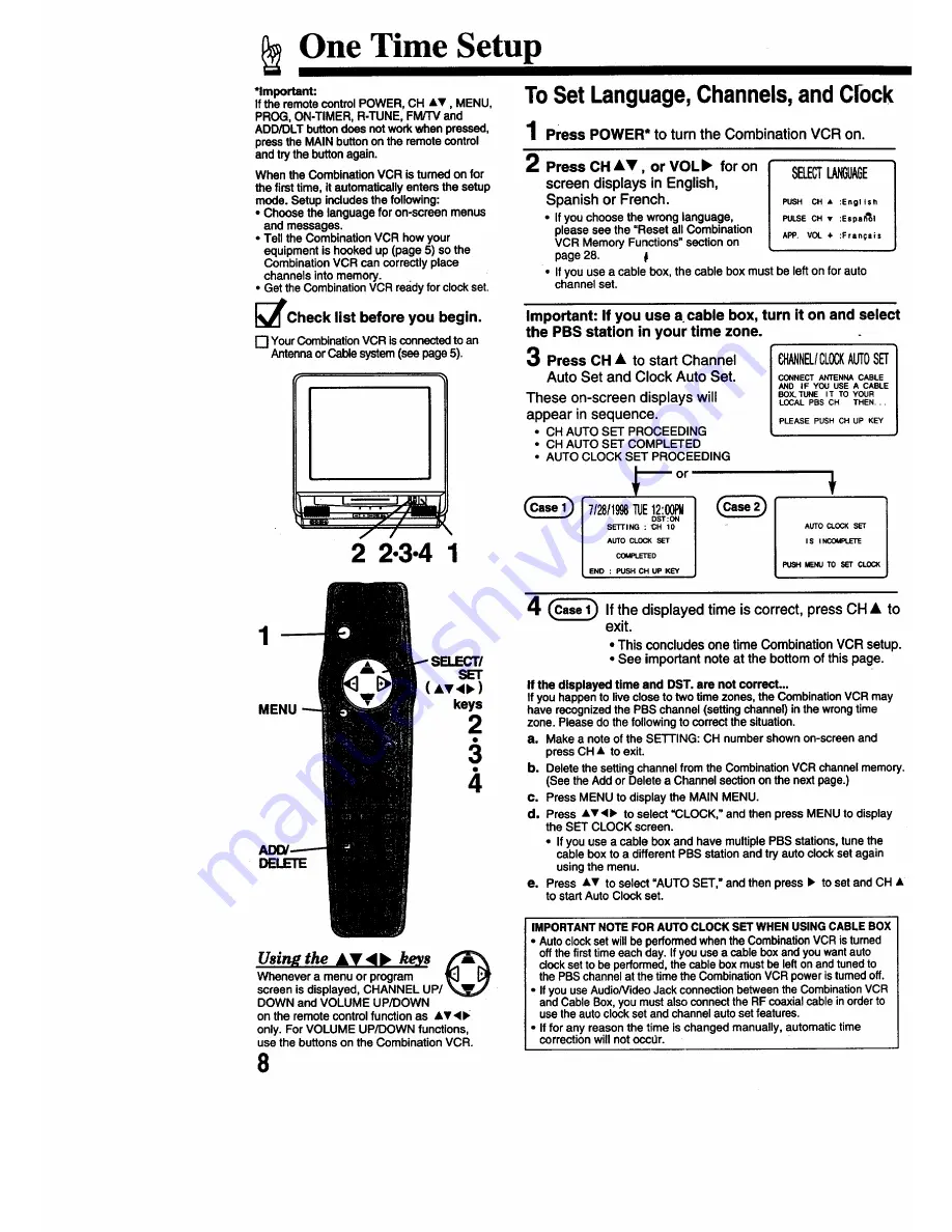 Panasonic Omnivision PV-M2768 Скачать руководство пользователя страница 8