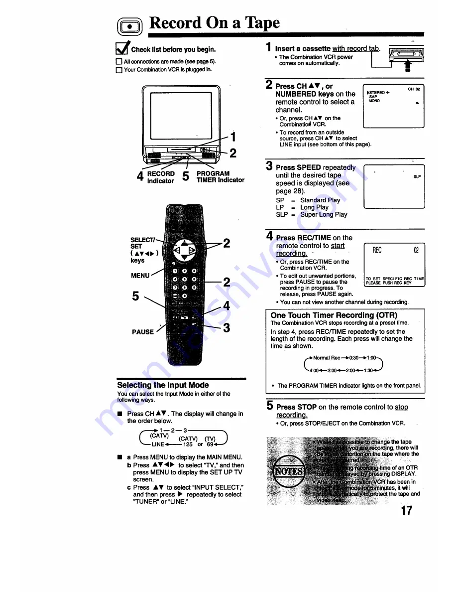 Panasonic Omnivision PV-M2768 Operating Instructions Manual Download Page 17