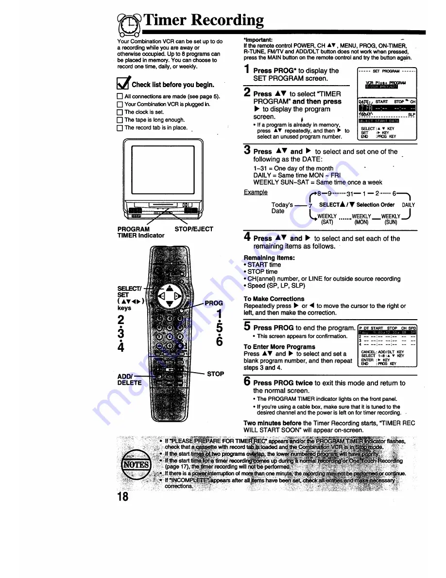 Panasonic Omnivision PV-M2768 Скачать руководство пользователя страница 18