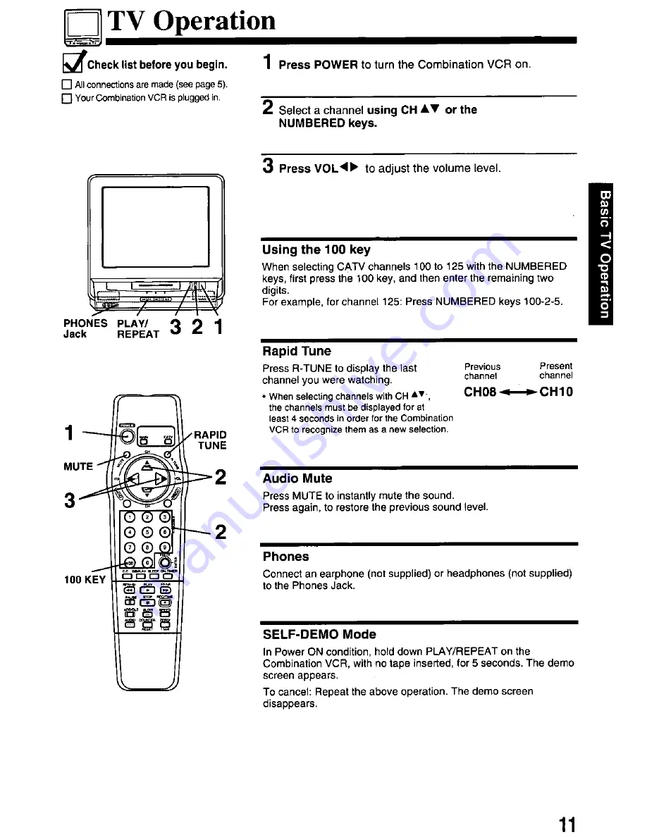 Panasonic Omnivision PV-M2768 Operating Manual Download Page 11