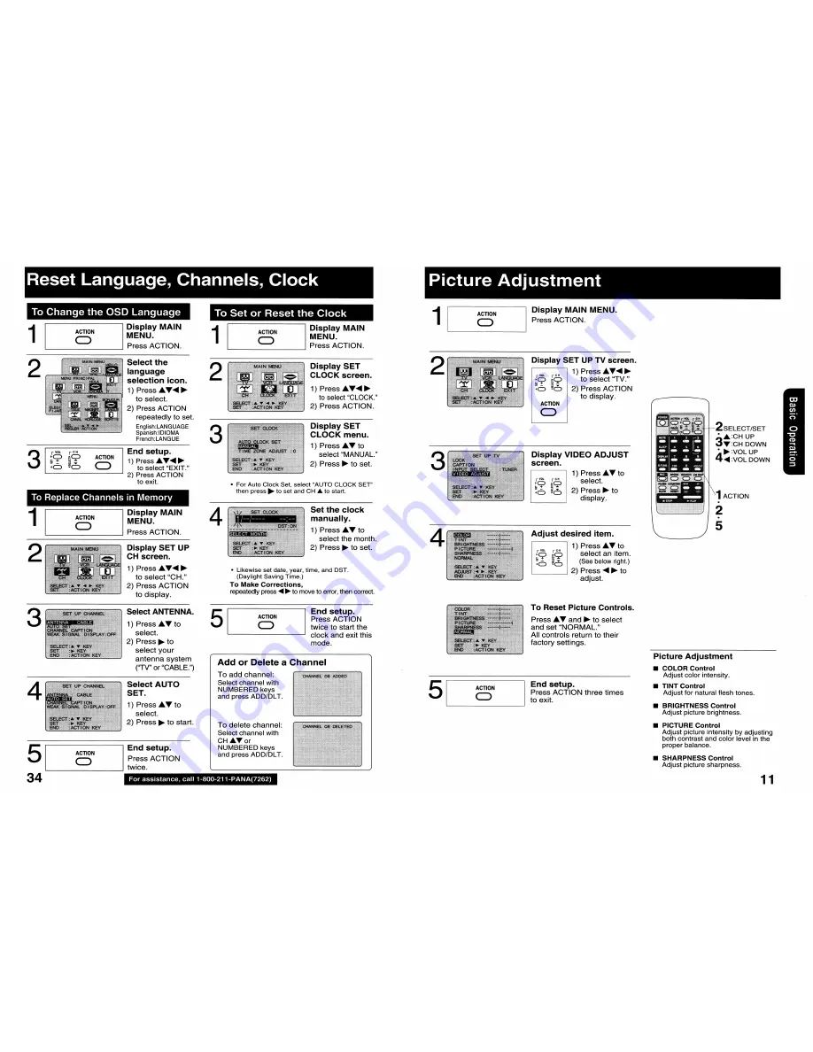 Panasonic OmniVision PV-Q1310 Operating Instructions Manual Download Page 11