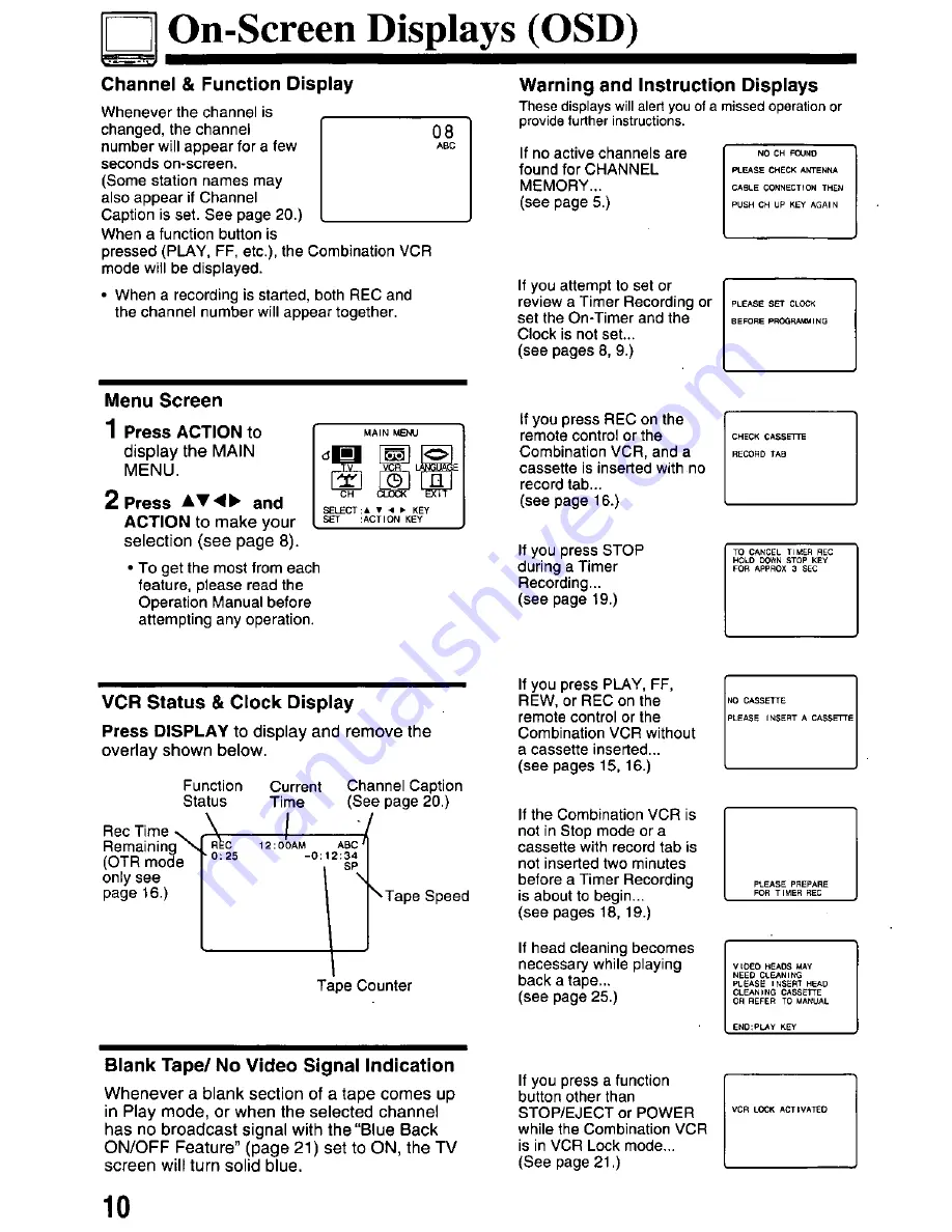 Panasonic OmniVision PV-QM2508 User Manual Download Page 10