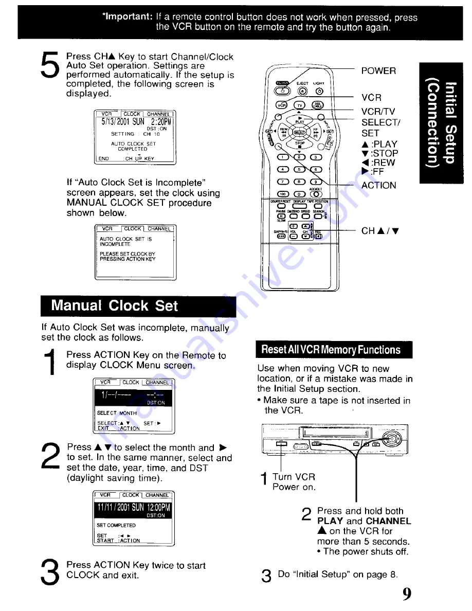 Panasonic Omnivision PV-V4611 Operating Instructions Manual Download Page 9